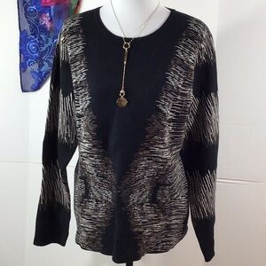 Grace Elements black pullover sweater XL
